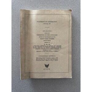 May 1974 Hearings Booklet - Impeachment of President Richard Nixon - Watergate